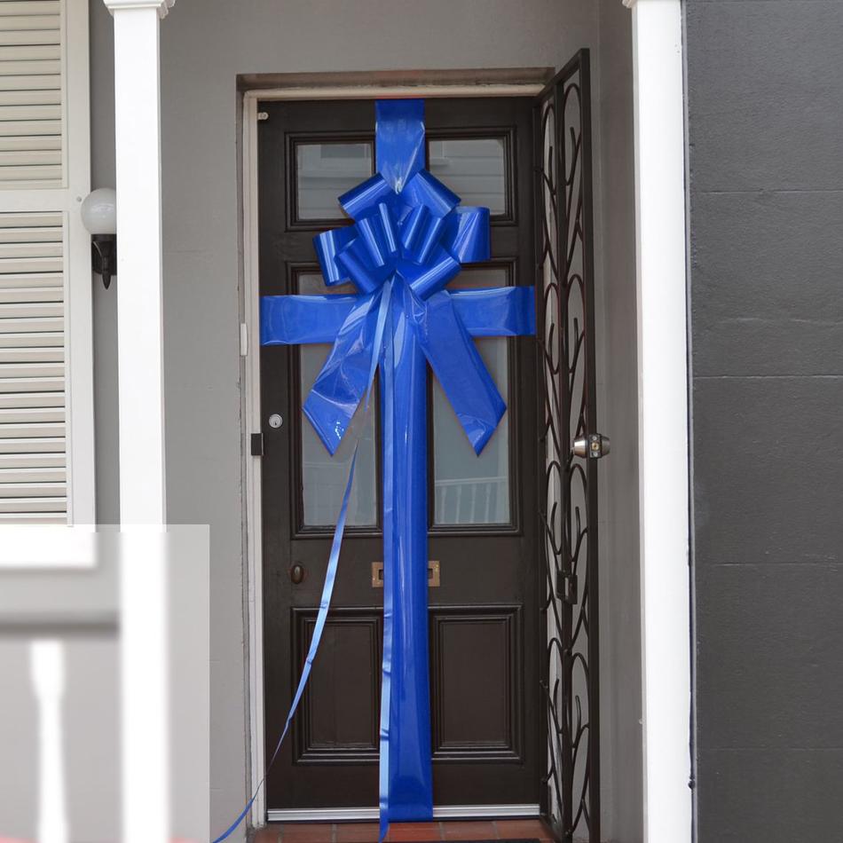 Welcome Home Door Bow - Classic High-Sheen Finish Red